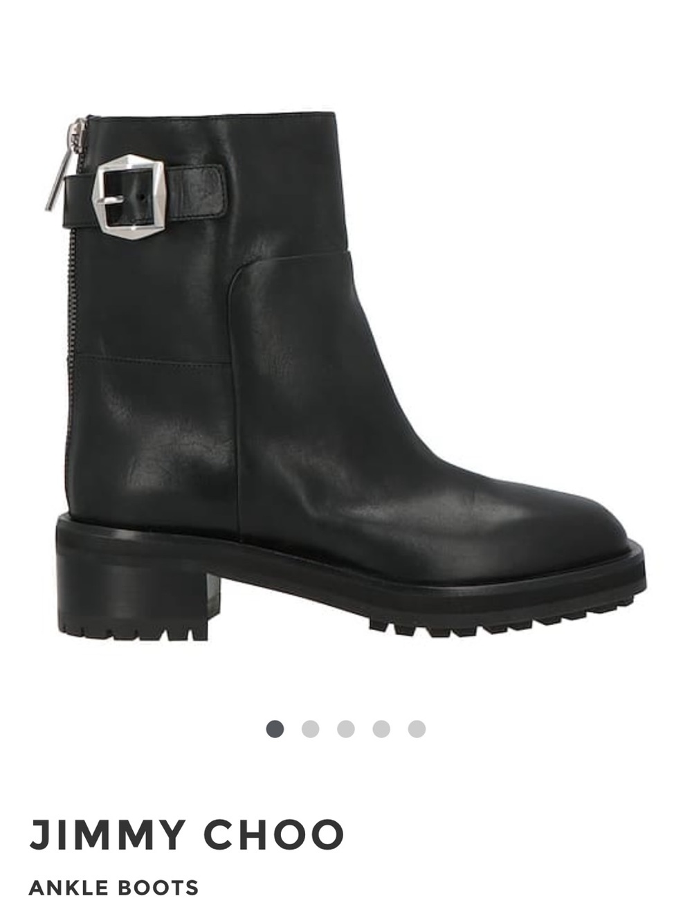 JIMMY CHOO Brooklyn boots. Black leather. Size 37. NWT and box.